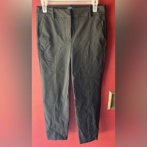 J. Crew Women's 4P Slim Ruby Crop Pants in Stretch Twill Black Career EUC